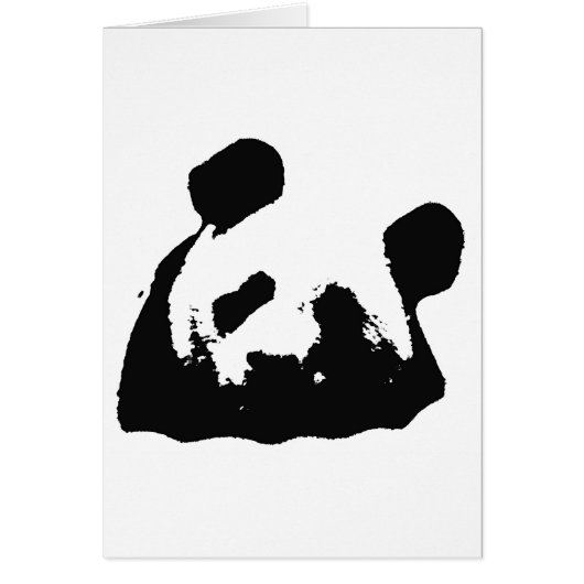 Black White Pop Art Panda Cards (Front)