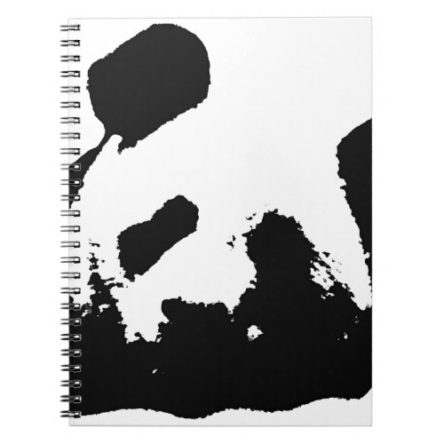 Black White Pop Art Panda Notebook