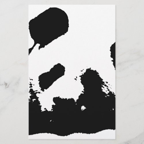 Black White Pop Art Panda Stationery