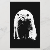 Black & White Pop Art Polar Bear (Front)
