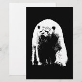 Black & White Pop Art Polar Bear (Front/Back)