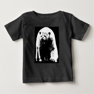 Black & White Pop Art Polar Bear Baby T-Shirt