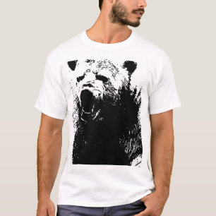 Black & White Pop Art Polar Bear T-Shirt