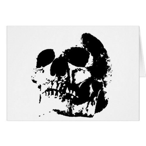 Black  White Pop Art Skull