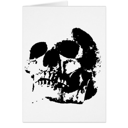 Black  White Pop Art Skull