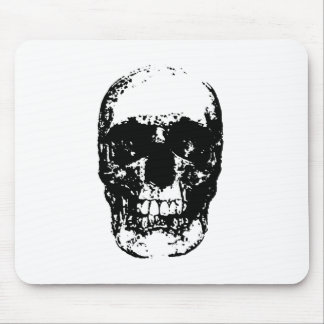Black & White Pop Art Skull Mouse Pad