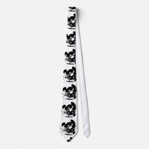 Black & White Pop Art Skull Neck Ties