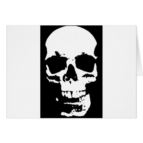 Black  White Pop Art Skull Stylish Cool