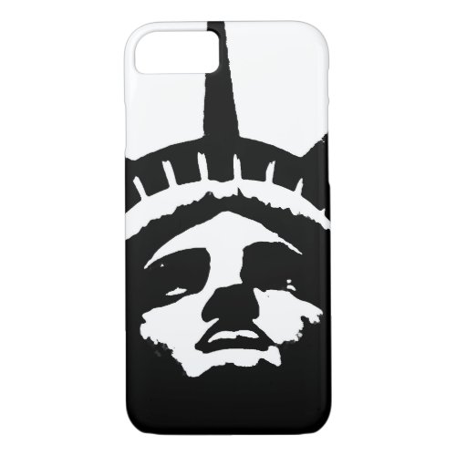 Black White Pop Art Statue Liberty iPhone 7 Case