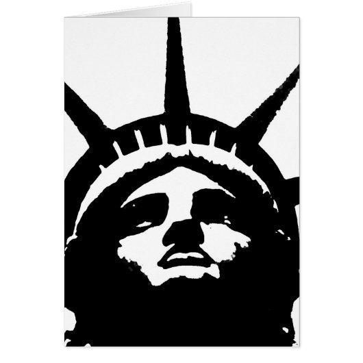 Black & White Pop Art Statue of Liberty (Front)