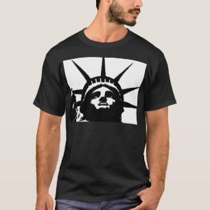 Black & White Pop Art Statue of Liberty T-Shirt