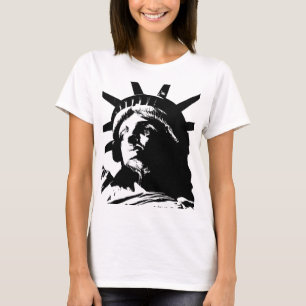 Black & White Pop Art Statue of Liberty T-Shirt