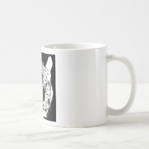 Black & White Pop Art Tiger Coffee Mug