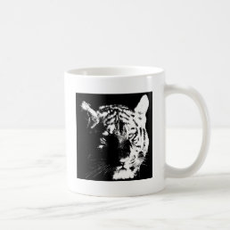 Black &amp; White Pop Art Tiger Coffee Mug