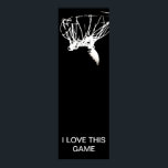 Black White Pop Art Unique Basketball Poster<br><div class="desc">I Love This Game. Popular Sports - Basketball Game Ball Image.</div>