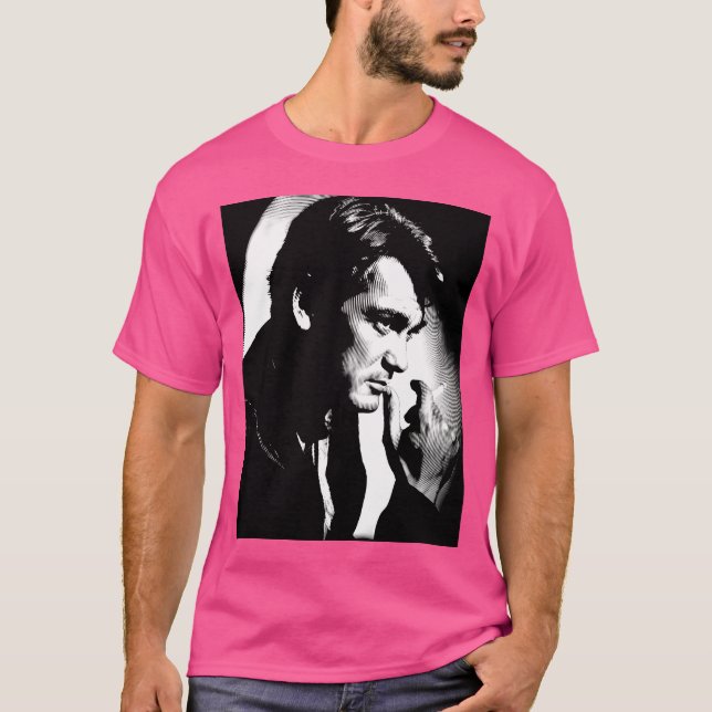 Black  White Portrait (Linocut) Of Jean Marais T-Shirt (Front)