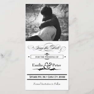 Black & White Poster Style Save the Date
