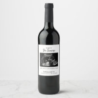 Black White Pregnancy Announcement Sonogram Photo