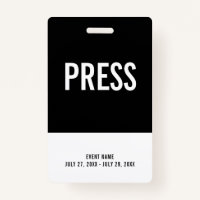 Black & White Press All Access Pass Event ID