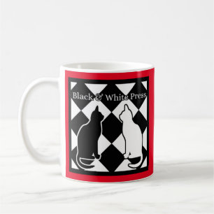 Black & White Press Cats Coffee Mug
