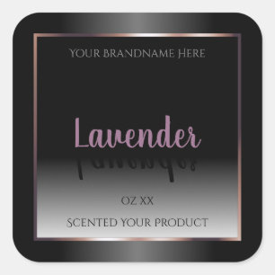 Black White Product Labels Luminous Purple Frame