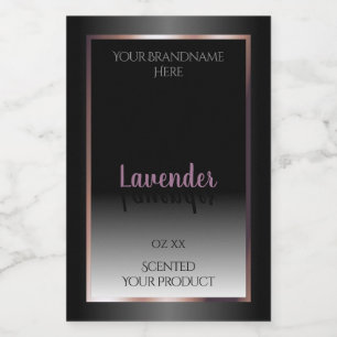 Black White Product Labels Luminous Purple Frame