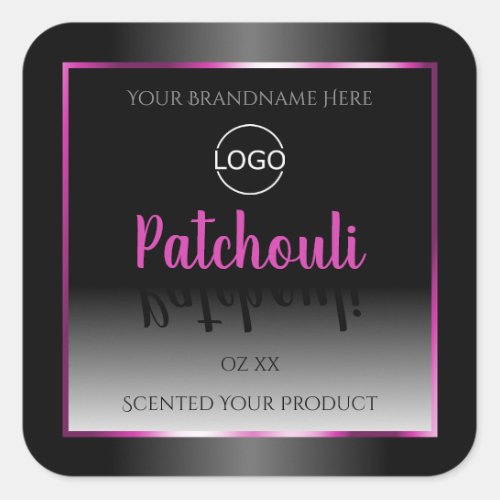 Black White Product Labels Pink Purple Frame Logo