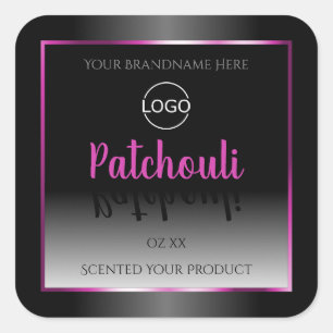 Black White Product Labels Pink Purple Frame Logo