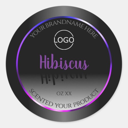 Black White Product Labels Purple Pink Frame Logo