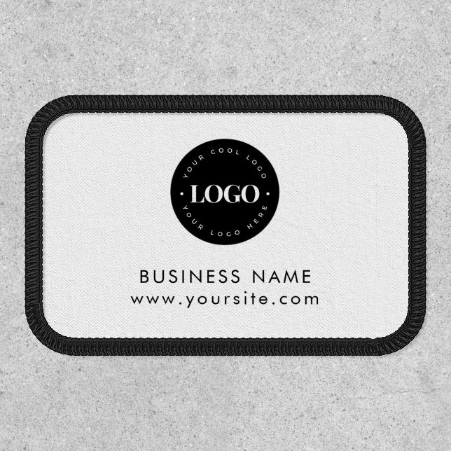 Black & White Professional Corporate Custom Logo Patch (Front)