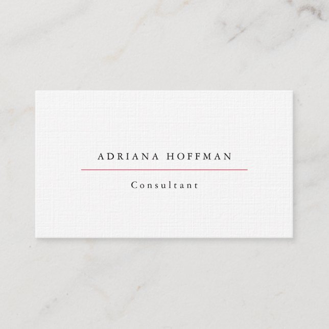 Black White Professional Minimalist Make Your Business Card (Front)