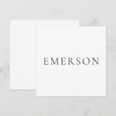 Black white professional minimalist modern plain  (Front/Back)