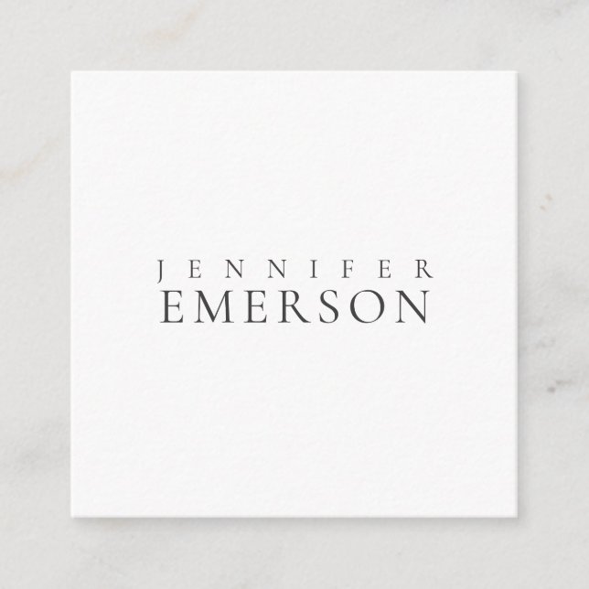 Black white professional minimalist modern plain  enclosure card (Front)