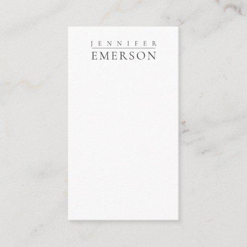 Black white professional minimalist modern plain  enclosure card