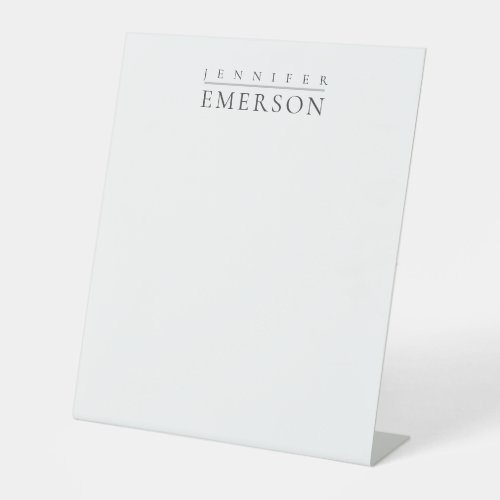 Black white professional minimalist modern plain  pedestal sign