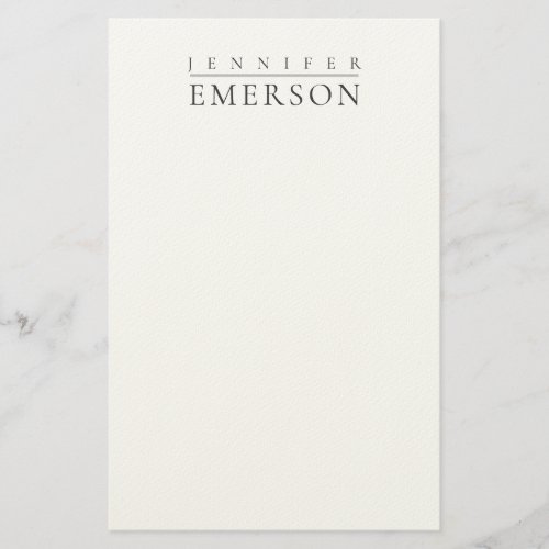 Black white professional minimalist modern plain  stationery