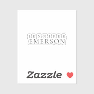 Black white professional minimalist modern plain sticker