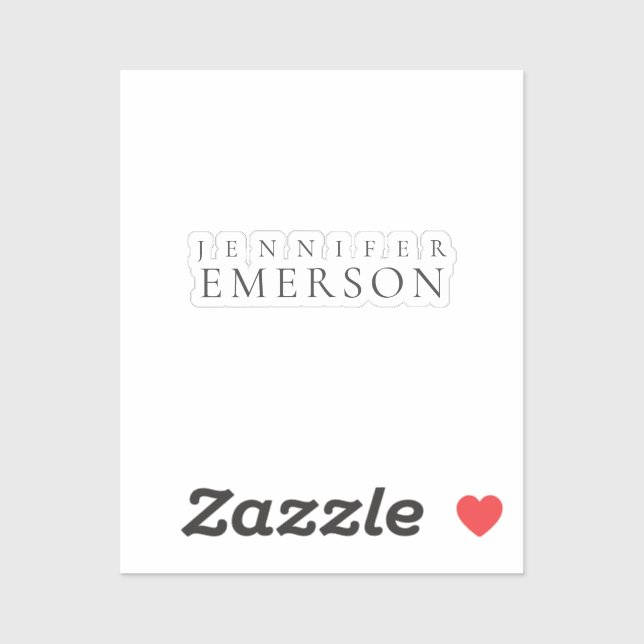 Black white professional minimalist modern plain  sticker (Sheet)