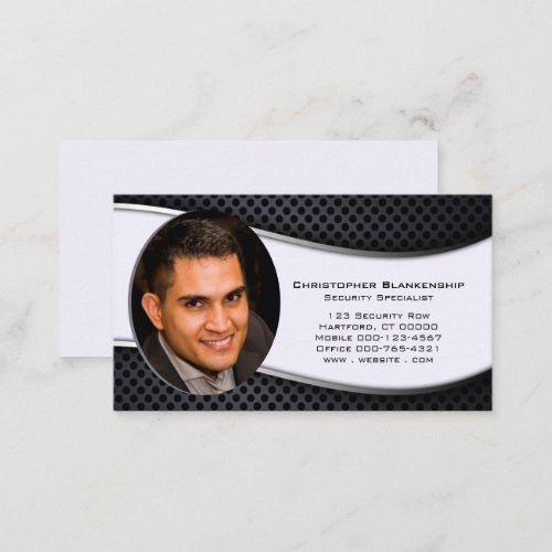 Black  White Professional Photo Classic  Business Card