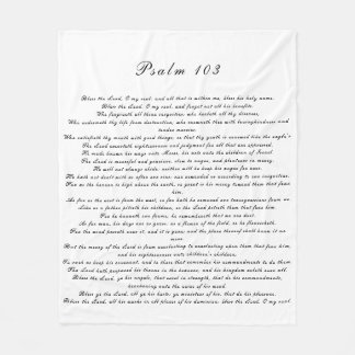 Black & White Psalm 103 Scripture Text Modern Fleece Blanket
