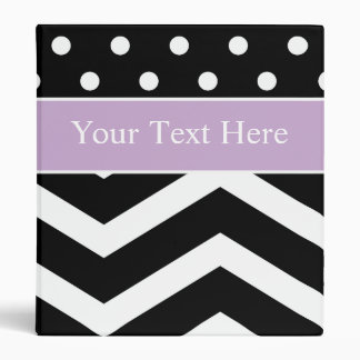 Black White Purple Chevron Custom Binder