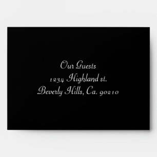 Black White Purple Draped Polka Dots Size A7 Envelope