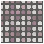 Black White Purple Retro Chic Round Square Pattern Fabric