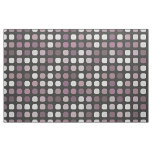 Black White Purple Retro Round Squares Art Pattern Fabric
