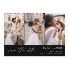 Black White QR Code Modern Save the Date 4 Photo