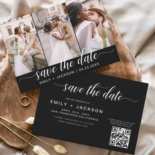 Black White QR Code _ Save the Date 3 Photo