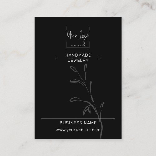 Black  White QR Fashion Jewelry Display Card