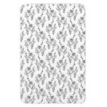 Black & White Raccoons Cute Raccoon Art Pattern Magnet