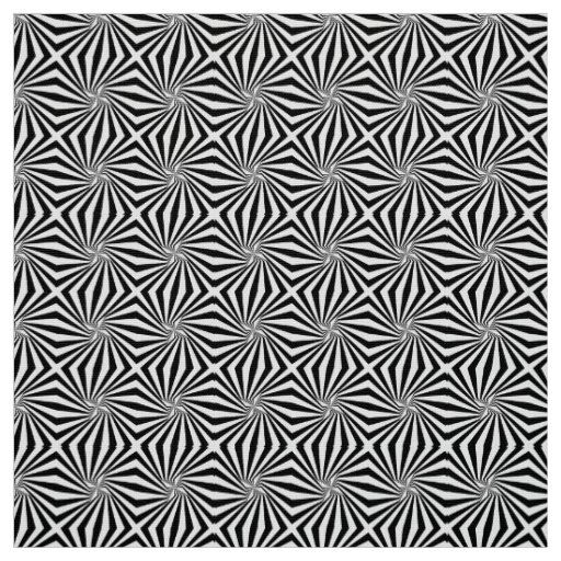 Black White Radiating Pattern Thunder_Cove  Fabric
