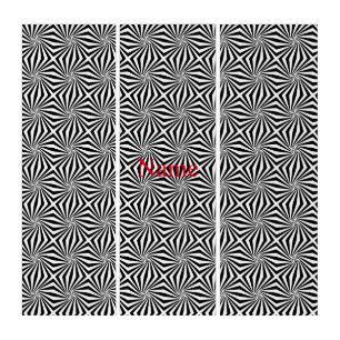 Black White Radiating Pattern Thunder_Cove Triptych